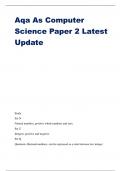 Aqa As Computer Science Paper 2 Latest Update