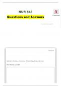 NU 545 Unit 3 Questions and Answers