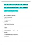 BSC1010 EXAM 1 QUESTIONS AND ANSWERS WITH COMPLETE SOLUTIONS 100% VERIFIED LATEST UPDATE 2024/2025