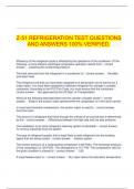   Z-51 REFRIGERATION TEST QUESTIONS AND ANSWERS 100% VERIFIED.