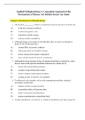 TEST BANK FOR APPLIED PATHOPHYSIOLOGY A CONCEPTUAL APPROACH TO THE MECHANISMS OF DISEASE - 3RD EDITION BRAUN QUESTIONS AND ANSWERS