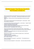 Skeletal System Test Review Questions And Answers Graded A+.