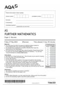 AQA AS FURTHER MATHEMATICS Paper 2 Discrete 7366/2D June 2024