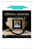 TEST BANK FOR CRIMINAL BEHAVIOR