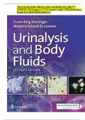 TEST BANK FOR URINALYSIS AND BODY FLUIDS 7TH EDITION All Chapters (1-17) |Complete Guide | With Rationales | Brand New 2024-2025|Graded A+|