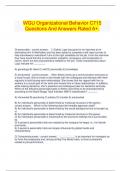  WGU Organizational Behavior C715 Questions And Answers Rated A+.