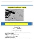 Integration Note Definite Integral