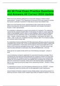 AU 60 Final Exam Practice Questions and Answers All Correct 2024 Update 