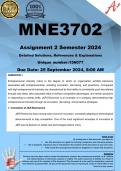 MNE3702 Assignment 2 (COMPLETE ANSWERS) Semester 2 2024 (156077) - DUE 25 September 2024