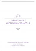 Arts en maatschappij 4 (2014GENGE1) - Samenvatting