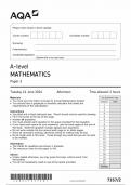 AQA A LEVEL MATHEMATICS PAPER  2 2024 QUESTION PAPER(73572)