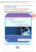 Test Bank Complete_ Alexander's Care of the Patient in Surgery 17th Edition, (2024) Jane C. Rothrock (Author) 3 UNITS With| All Chapter 1-29