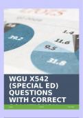 WGU X542 (SPECIAL ED) QUESTIONS WITH CORRECT SOLUTIONS!!