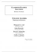 Solution Manual For College Algebra, 13th Edition by Margaret L. Lial, John Hornsby, David I. Schneider, Callie J. Daniels