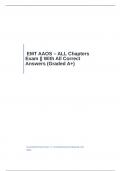 EMT AAOS – ALL Chapters Exam || With All Correct Answers (Graded A+)