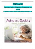 Aging and Society: Canadian Perspectives 8th Edition by Mark Novak, Herbert C. Northcott, TEST BANK, All 1-20 Chapters Covered ,Latest Edition  ISBN:9780176700010