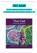 Test Bank For The Cell: A Molecular Approach, 9th Edition by Cooper, All 19 Chapters Covered ,Latest Edition ISBN: 9780197583722,