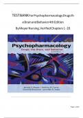 TEST BANK For Psychopharmacology Drugs the Brain and Behavior 4th Edition