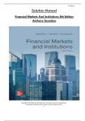 Solution Manual  8th Edition  Financial Markets And Institutions 8th Edition  Anthony Saunders