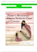  TEST BANK For Maternal Child Nursing Care 3rd Canadian Edition By Keenan Lindsay  | Verified Chapter's 1 - 25 Updated 2023| Complete