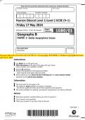 Pearson Edexcel Level 1/Level 2 GCSE (9–1) Geography B PAPER 1: Global Geographical Issues QP MAY 2024