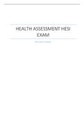 HEALTH ASSESSMENT HESI EXAM