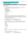 NR 226 CHAPTER 41 QUIZ-Oxygenation