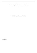 pubh 6245 wk 6  1 .docx  Final Project: Stage IIIâ€”The Institutional Review Board Process  PUBH 6245- Applied Research in Public Health   15:03:29 GMT -05:00  The Intuitional Review Board (IRB) holds the obligation regarding maintaining research guidelin