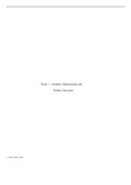 Drayton S WK1 Assignment.docx    Week 1:  Variables, Measurement, and   Walden University   14:48:28 GMT -05:00  The data set analyzed for this assignment was the High School Longitudinal Study () that was conducted in 2009. The study is composed of surve