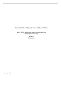 WK3 case study 6512.docx    Assessment Tools and Diagnostic Tests in Adults and Children  NURS: 6512: Advanced Health Assessment and Diagnostic Reasoning  Walden University   14:53:50 GMT -05:00  Introduction  The adult assessment tool or diagnostic test 