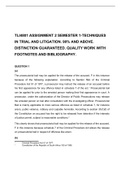 TLI4801 ASSIGNMENT 2 SEMESTER 1 FOR 2022-TECNIQUES IN TRIAL AND LITIGATION. 