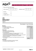 AQA AS BIOLOGY Paper 1 QP 2021