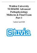 NURS 6501 Advanced Pathophysiology Midterm & Final Exam Part 1