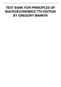 TEST BANK FOR PRINCIPLES OF MACROECONOMICS 7TH EDITION BY GREGORY MANKIW