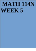 MATH 114N WEEK 5