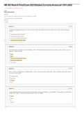 NR 293 Week 8 Final Exam-2021(Retake) Correctly Answered 100%:2022