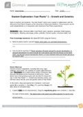 GIZMO Student Exploration: Fast Plants® 1 – Growth and Genetics GIZMO 2021 (ALL ANSWERS ARE 100% CORRECT)