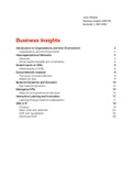 Summary Business Insights