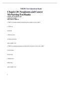 NR 283 Pathophysiology Test Question Bank / NR283 Test Question Bank (Exam 1, Exam 2, Exam 3, Final Exam, (New 2022/2023): Chamberlain College of Nursing