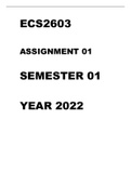 ECS2603 - South African Economic Indicators (ECS2603) ASSIGNMENT 1 SEMESTER 01 YEAR 2022