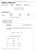 Portage Learning CHEM 104 Module 1: Problem Set: General Chemistry 2 with Lab