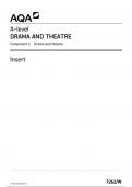 AQA A Level DRAMA and Theatre Component 1 June 2024 INSERT- 7262/W