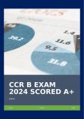 CCR B EXAM 2024 SCORED A+