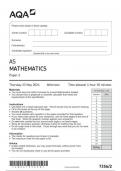 AQA AS MATHEMATICS Paper 2 7356/2 May 2024