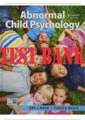 ABNORMAL CHILD PSYCHOLOGY 7TH EDITION BY ERIC J. MASH, DAVID A. WOLFE TEST BANK