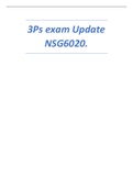 3Ps exam Update NSG6020.