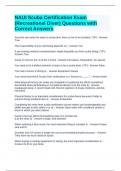 NAUI Scuba Certification Exam (Recreational Diver) Questions with Correct Answers