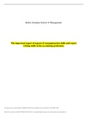 ACCT 601 Week 1 Written Assignment: Important aspects of communication and writing skills in Accounting (GRADED A)