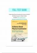 Test Bank For Evidence-Based Physical Examination Best Practices for Health & Well-Being Assessment 1st Edition by Kate Sustersic Gawlik, Bernadette Mazurek Melnyk, Alice M. Teall Edition: 2020 ISBN: 9780826164544, Chapter 1-29 Complete Guide.