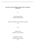 LME3701 - Legal Research Methodology ( ABOLITION OF THE DEATH PENALTY IN SOUTH AFRICA: A HISTORICAL PERSPECTIVE) Assignment 3.